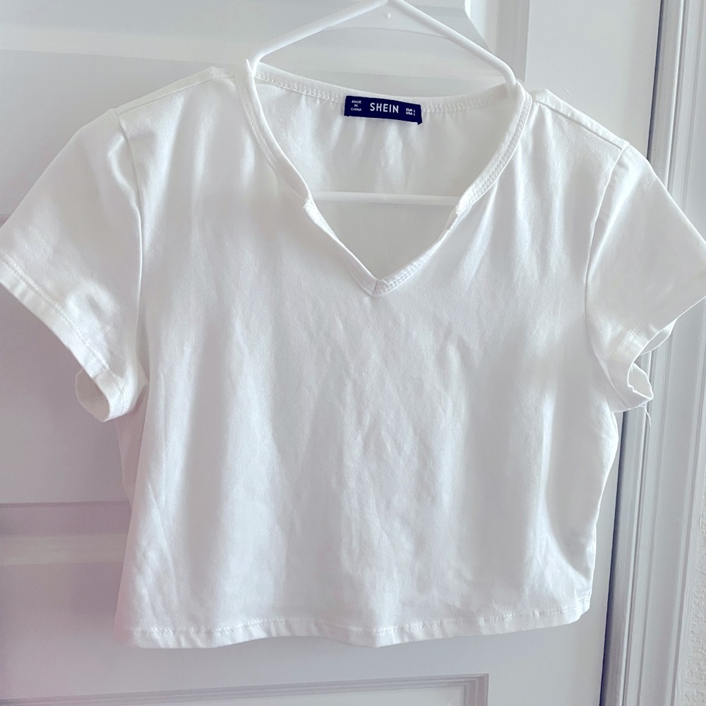 Plain white tee